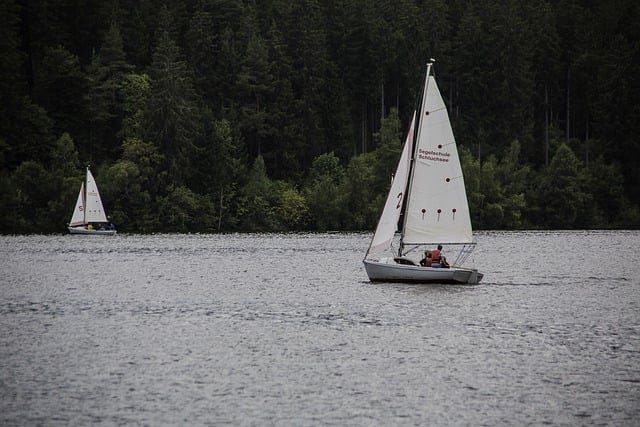 sale boat on lake with trees in background BoaTzNow